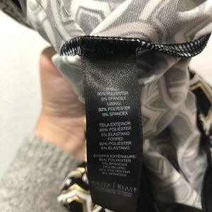 White House Black Market Dresses - WHBM Black and Gold Geometric Pleated Dress White House Black Market Dresses - WHBM Black and Gold Geometric Pleated Dress